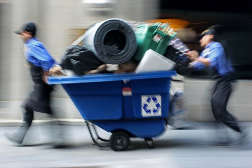 service vehicles handling waste clearance in Finsbury Park